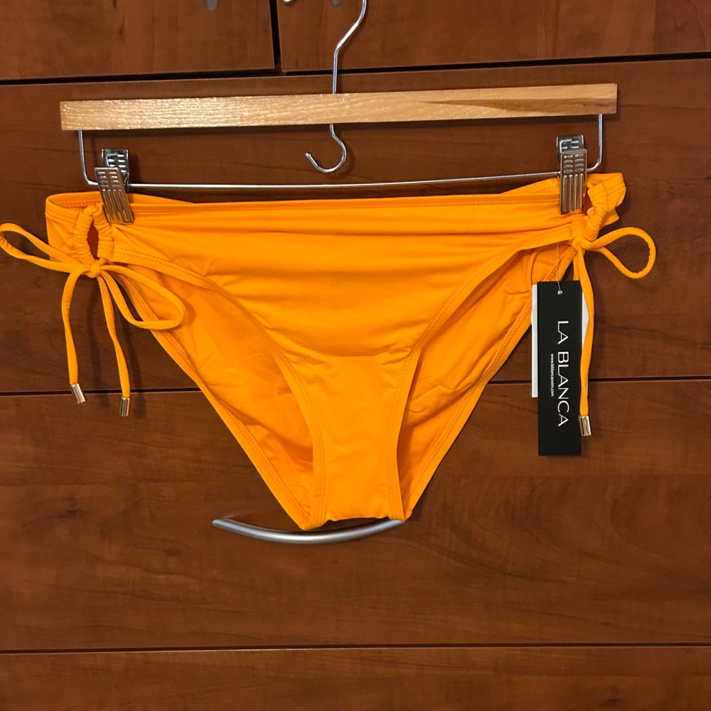 La Blanca Orange Tie-Side Bikini Bottoms